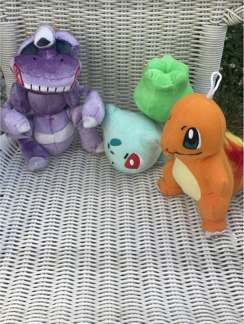 Pokémon Plush (3) Charmander, Genesect, & Bulbasaur 6-7”